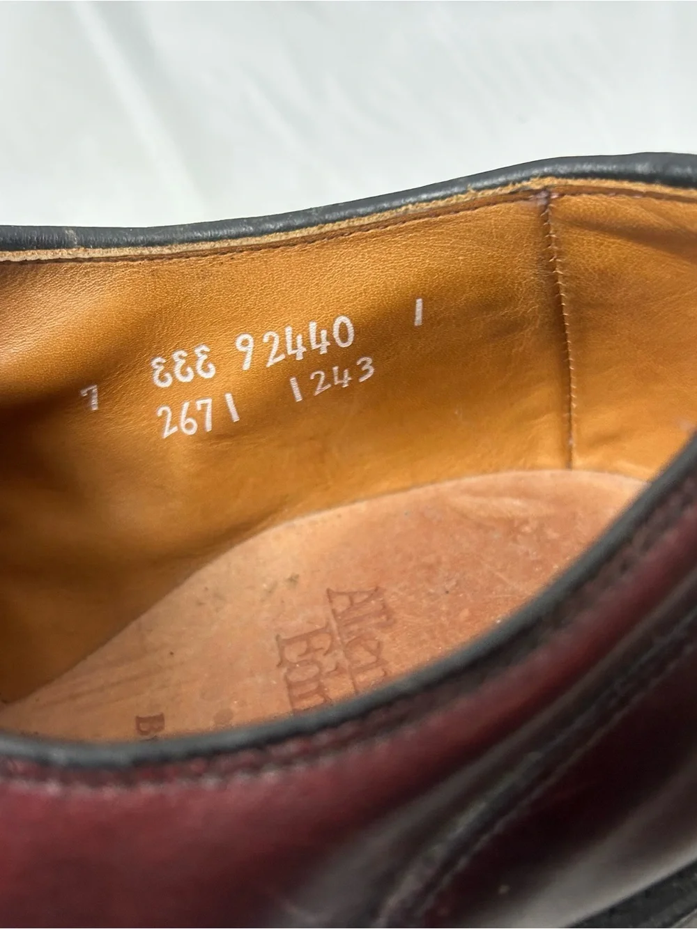 Allen Edmonds Bradley Split Toe Brown Leather Oxford Dress Shoes Men 7 EEE